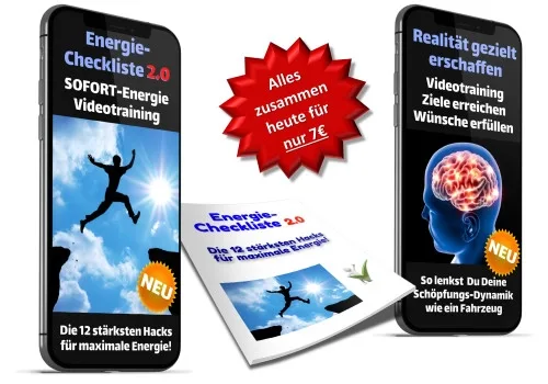 Produktbild: Energie-Checkliste (gratis) + Sofort-Energie-Videotraining